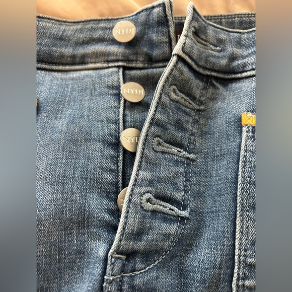 NWT NYDJ Woman’s Marilyn Straight Raw Hem Multi Color Pocket  Cropped Jean - Picture 8 of 16